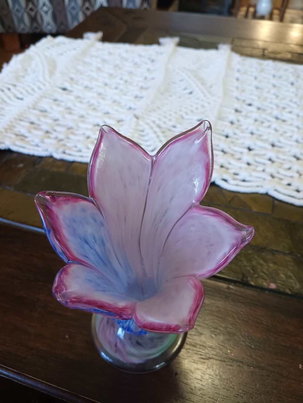 Two's Company Hand-blown Glass Vase - Picture 2 of 12